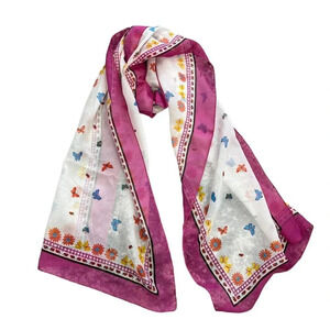 Cejon Accessories Pink Butterfly Print Scarf